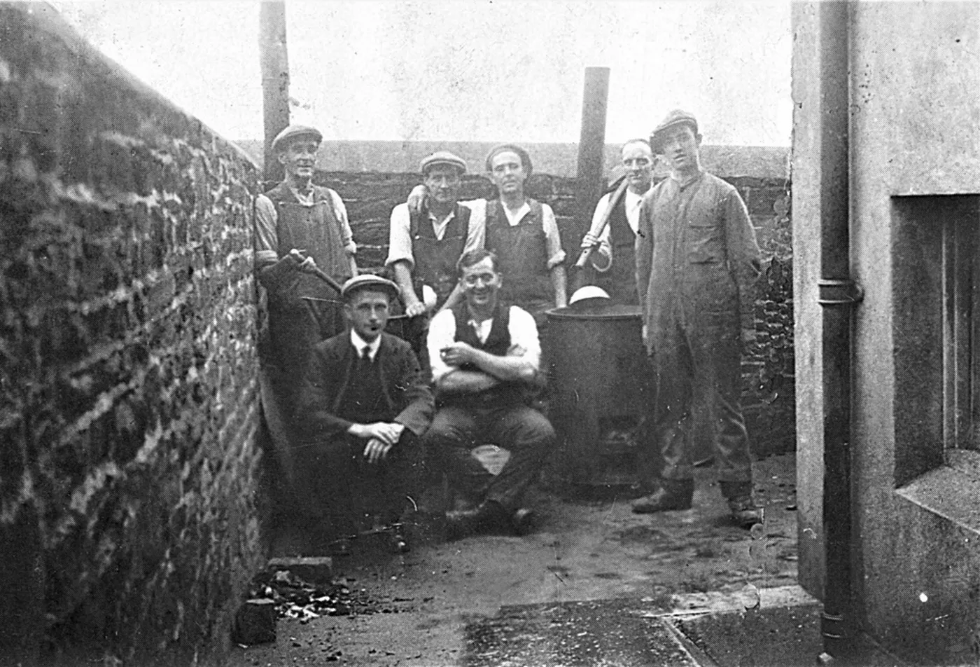 Great Mountain colliers stood together during a strike
